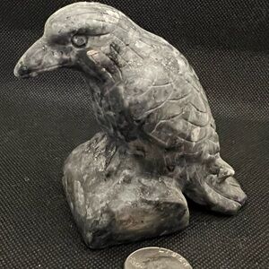 Large Larvikite Hawk Crystal Carving Figure 13oz